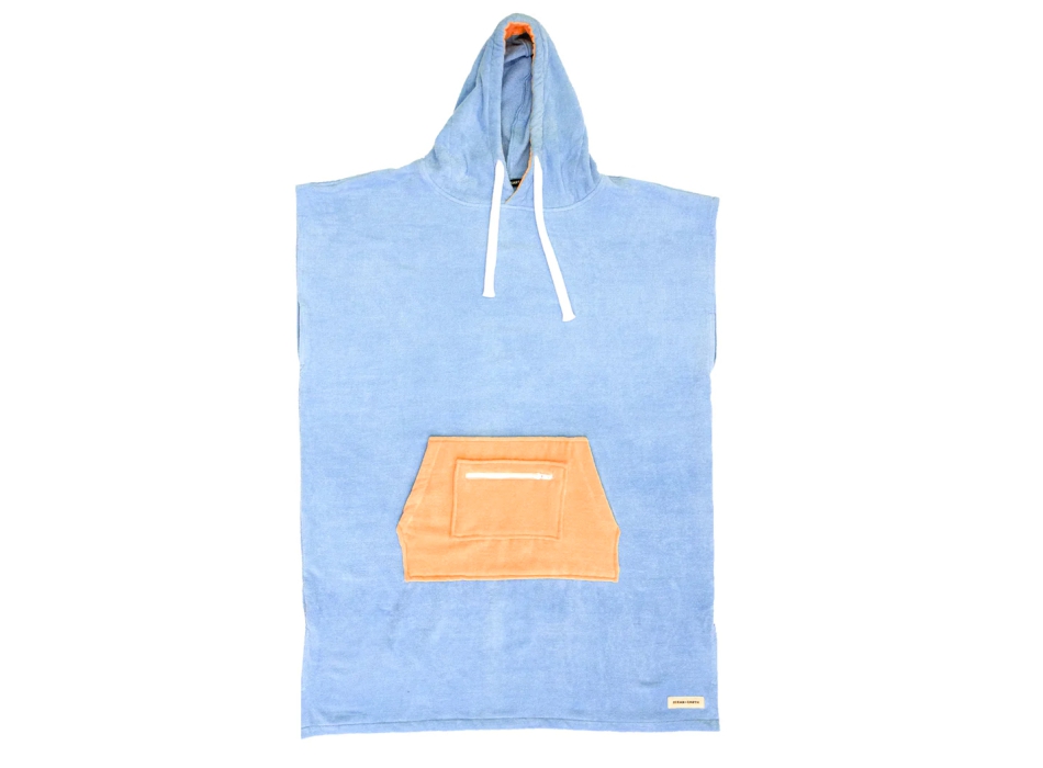 OCEAN & EARTH LADIES DAYDREAM HOODED PONCHO BLUE