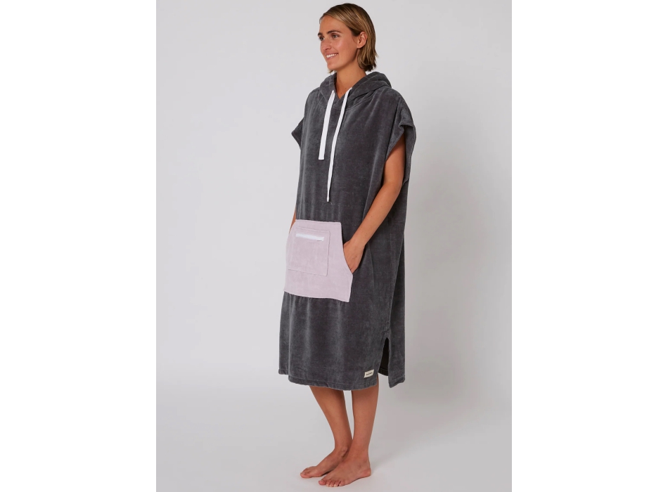 OCEAN & EARTH LADIES DAYDREAM HOODED PONCHO CHARCOAL