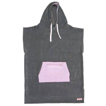 OCEAN & EARTH LADIES DAYDREAM HOODED PONCHO CHARCOAL