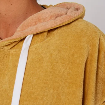 OCEAN & EARTH LADIES DAYDREAM HOODED PONCHO CUSTARD