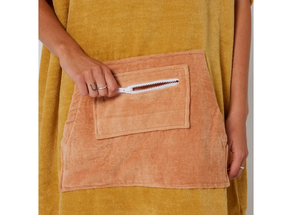 OCEAN & EARTH LADIES DAYDREAM HOODED PONCHO CUSTARD