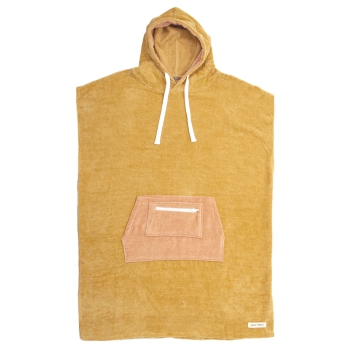 OCEAN & EARTH LADIES DAYDREAM HOODED PONCHO CUSTARD