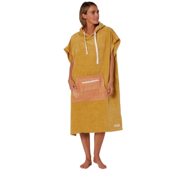 OCEAN & EARTH LADIES DAYDREAM HOODED PONCHO CUSTARD