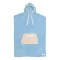 OCEAN & EARTH LADIES DAYDREAM HOODED PONCHO PALE BLUE