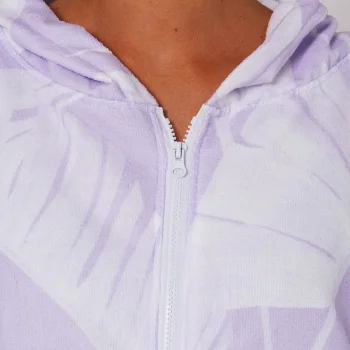 OCEAN & EARTH LADIES HOODED PONCHO MICROFIBRE ZIP VIOLET