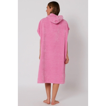 OCEAN & EARTH LADIES HOODED PONCHO MUSK PINK