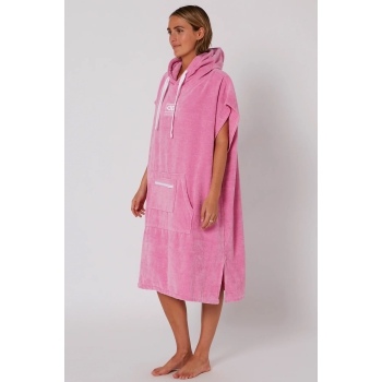 OCEAN & EARTH LADIES HOODED PONCHO MUSK PINK