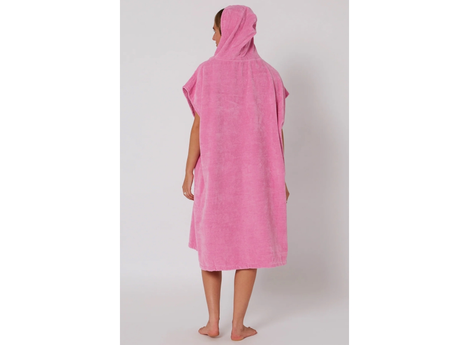 OCEAN & EARTH LADIES HOODED PONCHO MUSK PINK
