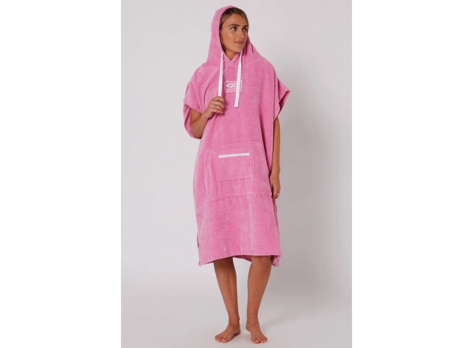 OCEAN & EARTH LADIES HOODED PONCHO MUSK PINK