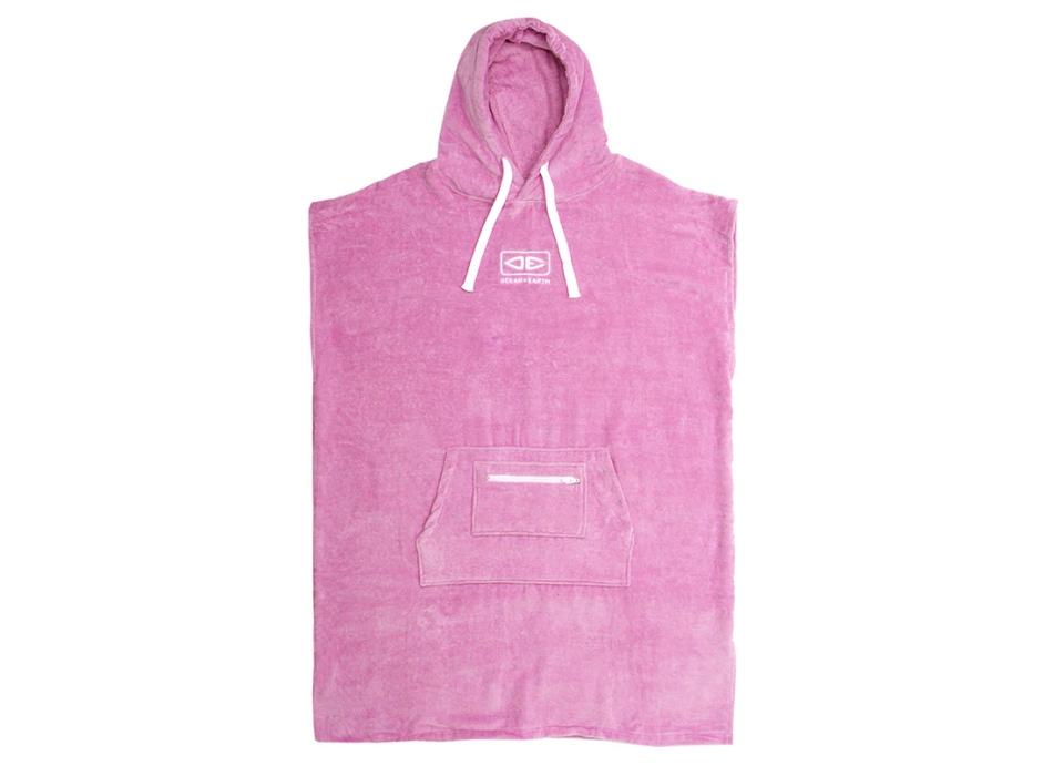 OCEAN & EARTH LADIES HOODED PONCHO MUSK PINK