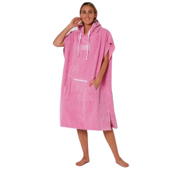 OCEAN & EARTH LADIES HOODED PONCHO MUSK PINK