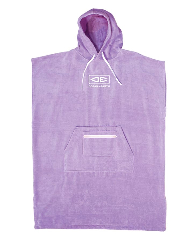 OCEAN & EARTH LADIES HOODED PONCHO VIOLET