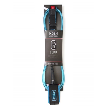 OCEAN & HEART 6'0" LEASH COMP DOUBLE SWIVEL LIME
