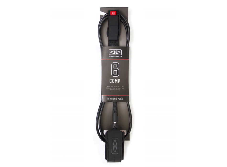 OCEAN & HEART 6'0" LEASH COMP DOUBLE SWIVEL LIME