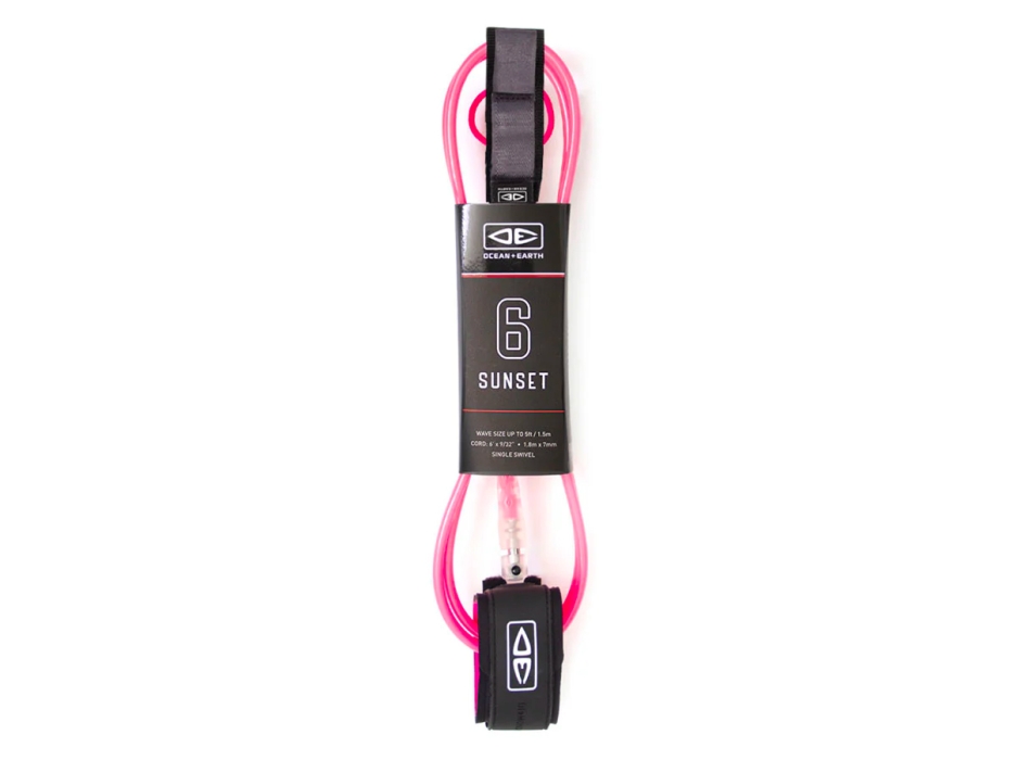OCEAN & HEART 6'0" LEASH SUNSET MOULDED