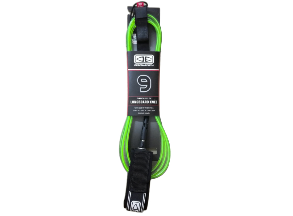 OCEAN & HEART REGULAR KNEE LONGBOARD 9'0"BLACK LEASH 