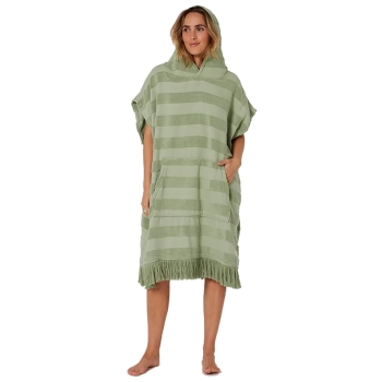 OCEAN & EARTH PONCHO LADIES LAYZ HOODED SAGE