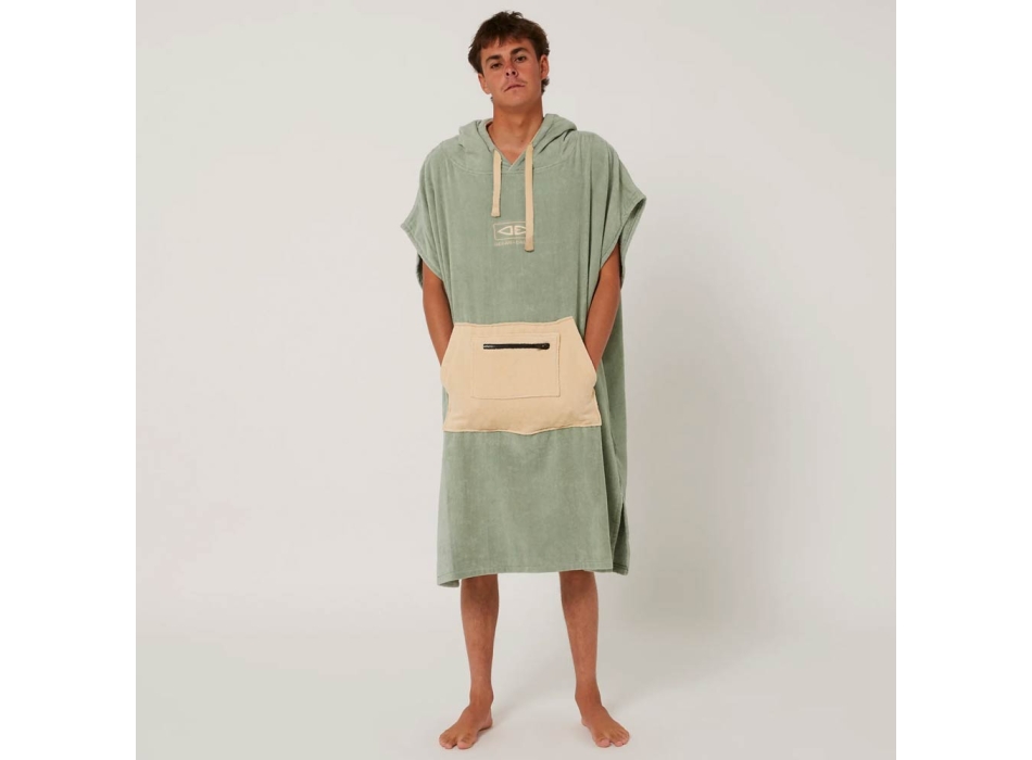 OCEAN & EARTH DAY BREAK PONCHO ASPHALT