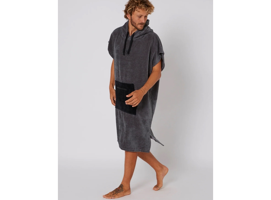 OCEAN & EARTH BREAK PONCHO CHARCOAL