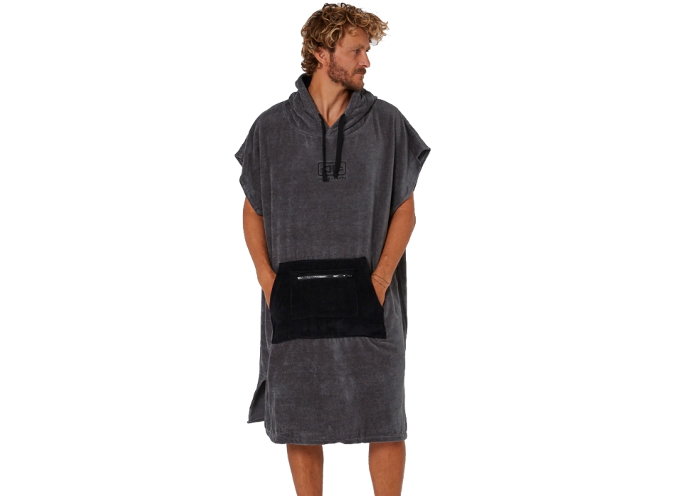 OCEAN & EARTH BREAK PONCHO CHARCOAL