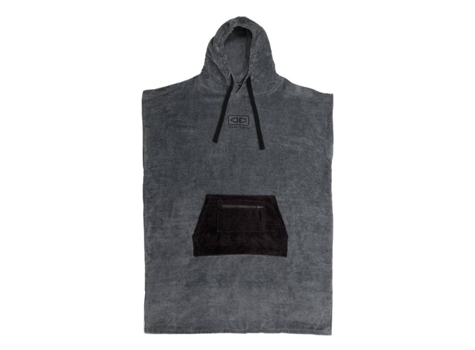 OCEAN & EARTH BREAK PONCHO CHARCOAL