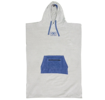 OCEAN & EARTH BREAK PONCHO LIGHT GREY