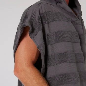 OCEAN & EARTH PONCHO LAYZ HOODED MEN CHARCOAL