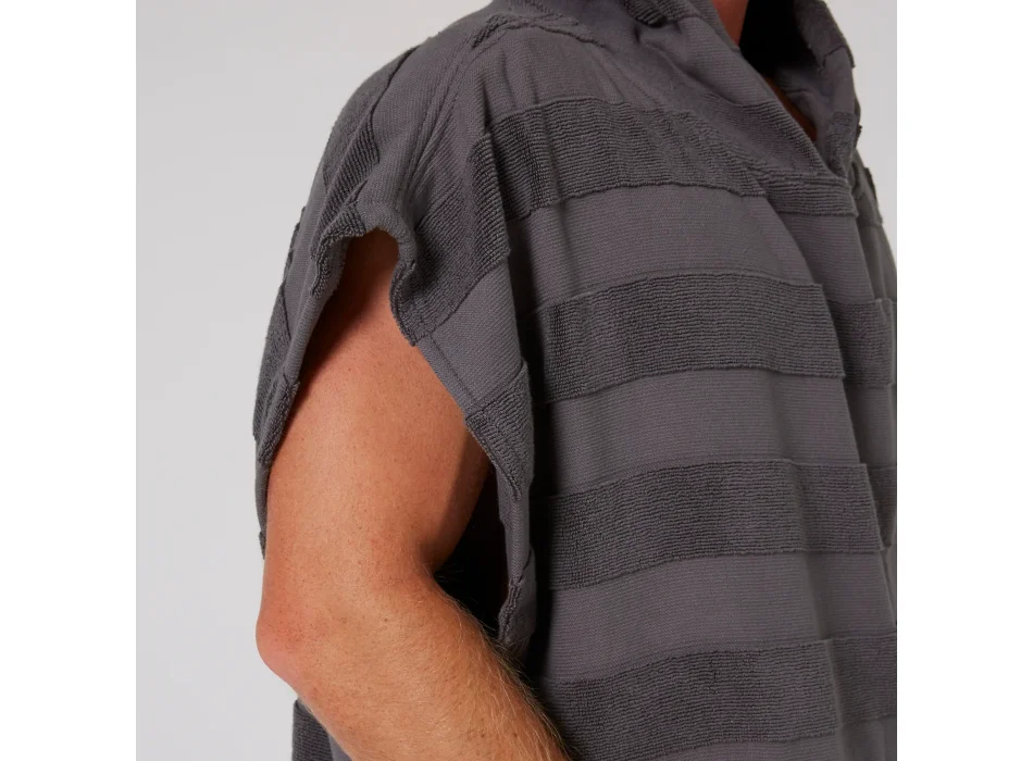 OCEAN & EARTH PONCHO LAYZ HOODED MEN CHARCOAL