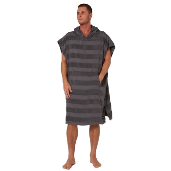 OCEAN & EARTH PONCHO LAYZ HOODED MEN CHARCOAL