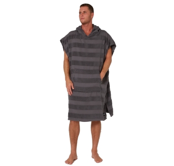 OCEAN & EARTH PONCHO LAYZ HOODED MEN CHARCOAL
