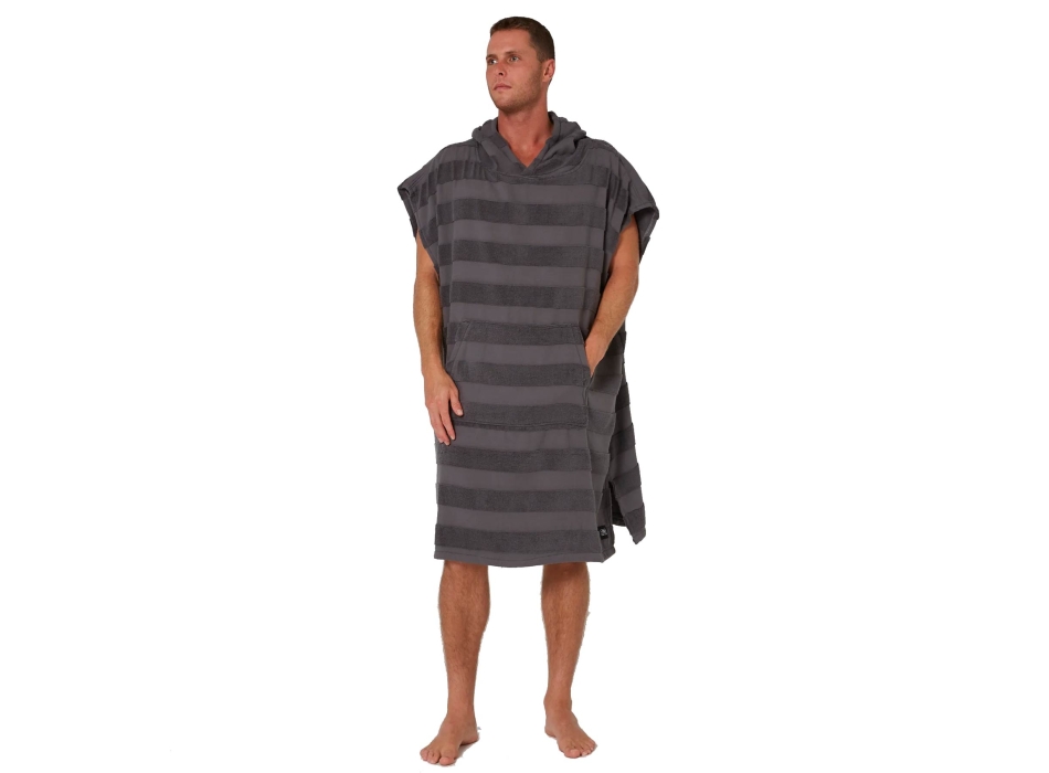 OCEAN & EARTH PONCHO LAYZ HOODED MEN CHARCOAL