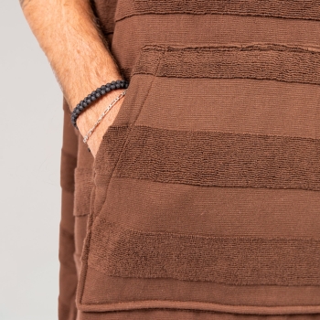 OCEAN & EARTH PONCHO LAYZ HOODED MEN COCOA