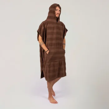 OCEAN & EARTH PONCHO LAYZ HOODED MEN COCOA
