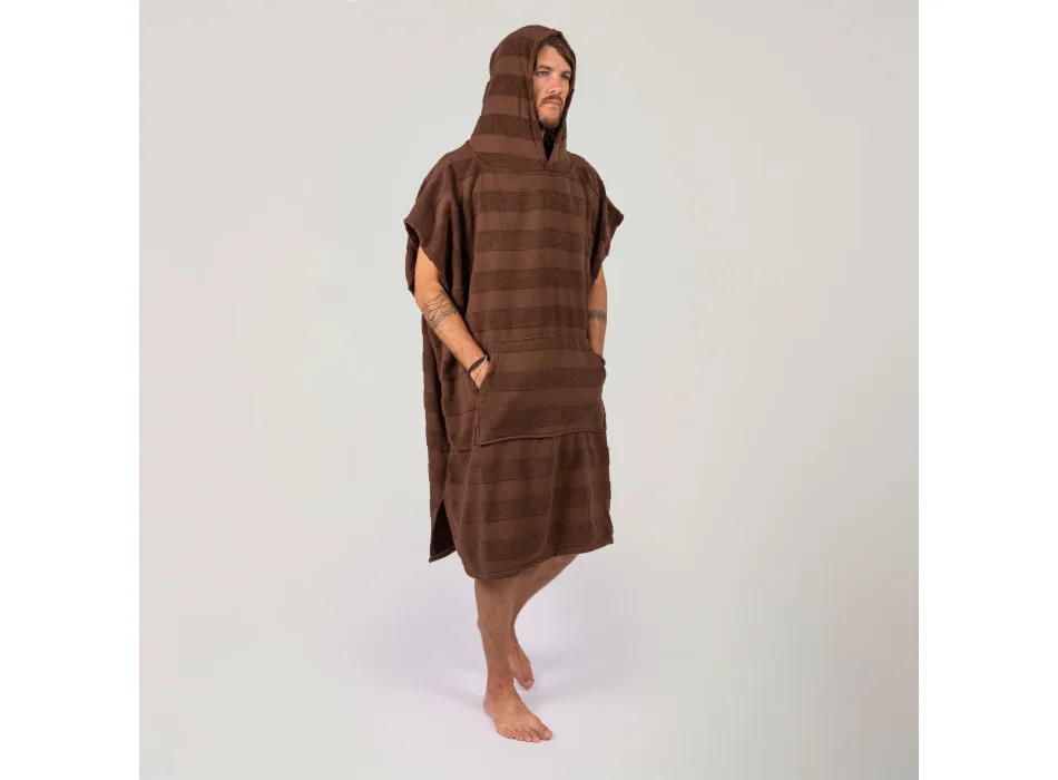 OCEAN & EARTH PONCHO LAYZ HOODED MEN COCOA