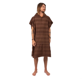 OCEAN & EARTH PONCHO LAYZ HOODED MEN COCOA