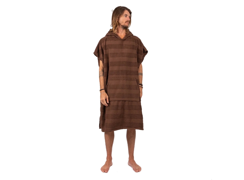 OCEAN & EARTH PONCHO LAYZ HOODED MEN COCOA