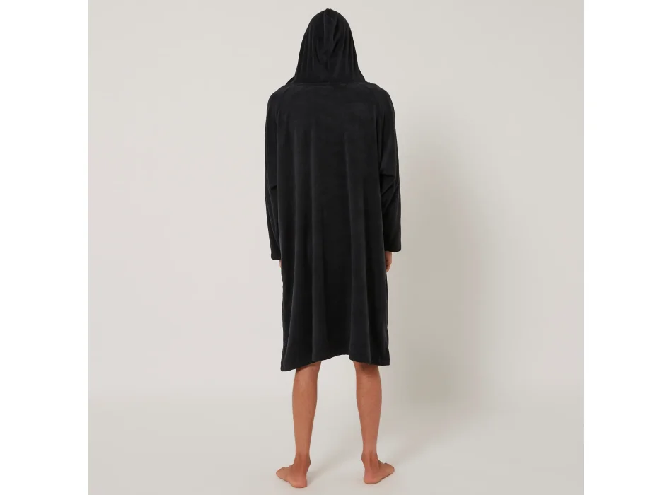 OCEAN & EARTH PONCHO SURF ESSENTIAL LONG SLEEVES HOODED MEN DULL BLACK