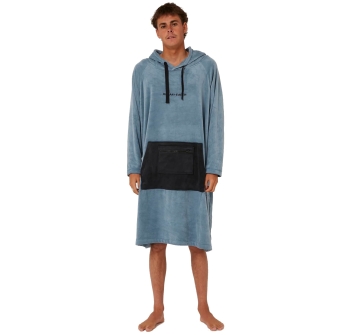 OCEAN & EARTH PONCHO SURF ESSENTIAL LONG SLEEVES HOODED MEN DULL BLACK