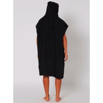 OCEAN & EARTH MENS TERRY HOODED PONCHO BLACK