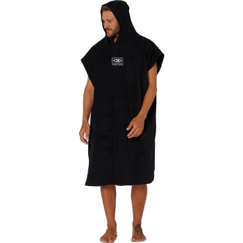 OCEAN & EARTH MENS TERRY HOODED PONCHO BLACK