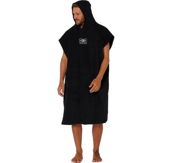 OCEAN & EARTH MENS TERRY HOODED PONCHO BLACK