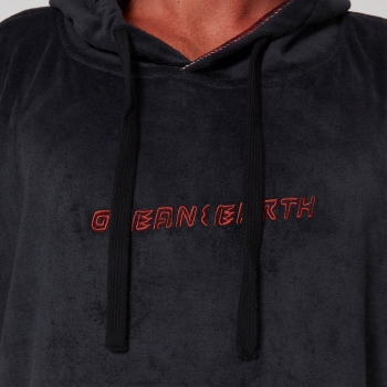 OCEAN & EARTH MEN STRIKE HOODED PONCHO ADULT DULL BLACK