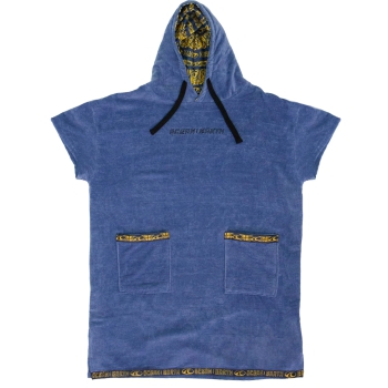 OCEAN & EARTH STRIKE HOODED PONCHO ADULT STEEL BLUE