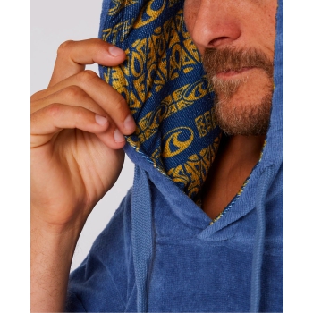 OCEAN & EARTH STRIKE HOODED PONCHO ADULT STEEL BLUE