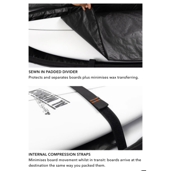 OCEAN & EARTH TRIPLE COMPACT HYPA SHORTBOARD TRAVEL COVER 3 BOARDS