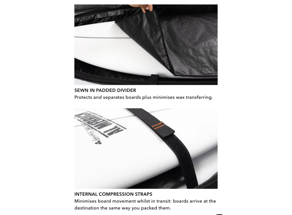 OCEAN & EARTH TRIPLE COMPACT HYPA SHORTBOARD TRAVEL COVER 3 BOARDS