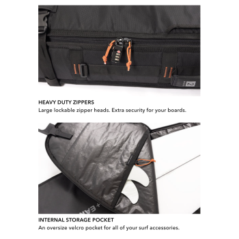 OCEAN & EARTH TRIPLE COMPACT HYPA SHORTBOARD TRAVEL COVER 3 BOARDS