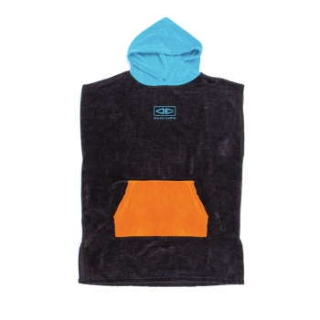 OCEAN & EARTH YOUTH HOODED PONCHO BLACK