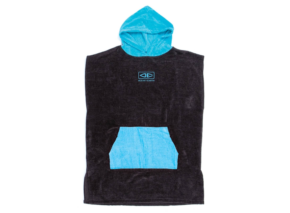 OCEAN & EARTH YOUTH HOODED PONCHO BLACK