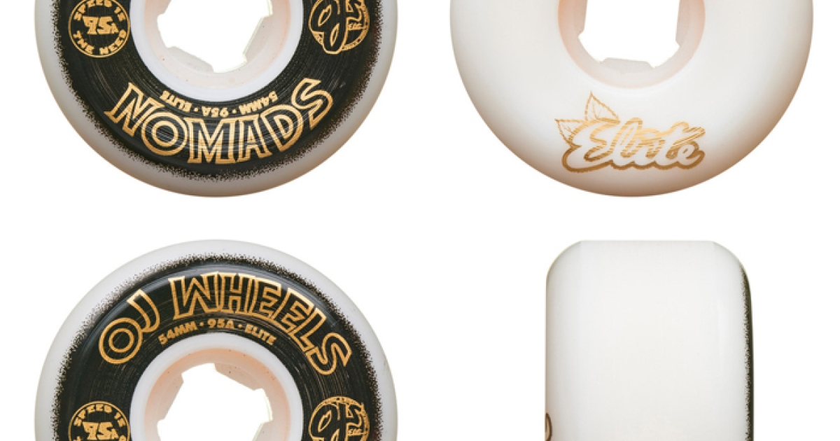 オージェー OJ WHEELS ELITE NOMADS 99A 54mm OJ Team Line Original White Orange/Green Nomads 99A 54mm
